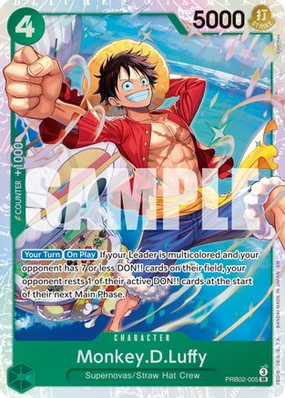 Monkey.D.Luffy - PRB02-005 (PRB02-005) - Super Rare