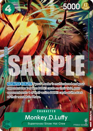 Monkey.D.Luffy - PRB02-005 (Alternate Art) (PRB02-005) - Super Rare
