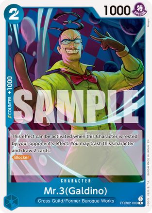 Mr.3(Galdino) - PRB02-009 (PRB02-009) - Rare