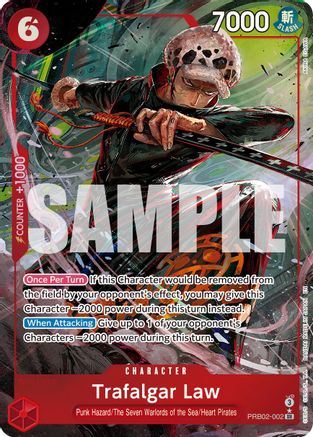Trafalgar Law - PRB02-002 (Alternate Art) (PRB02-002) - Super Rare