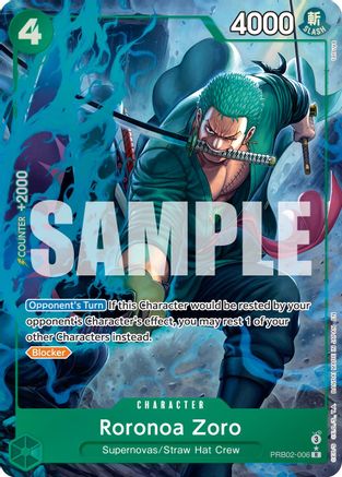 Roronoa Zoro - PRB02-006 (Alternate Art) (PRB02-006) - Rare