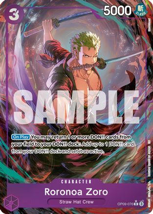 Roronoa Zoro - OP09-076 (Alternate Art) (OP09-076) - Rare
