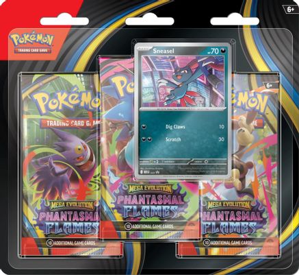Pokemon - Phantasmal Flames 3 Pack Blister [Sneasel]