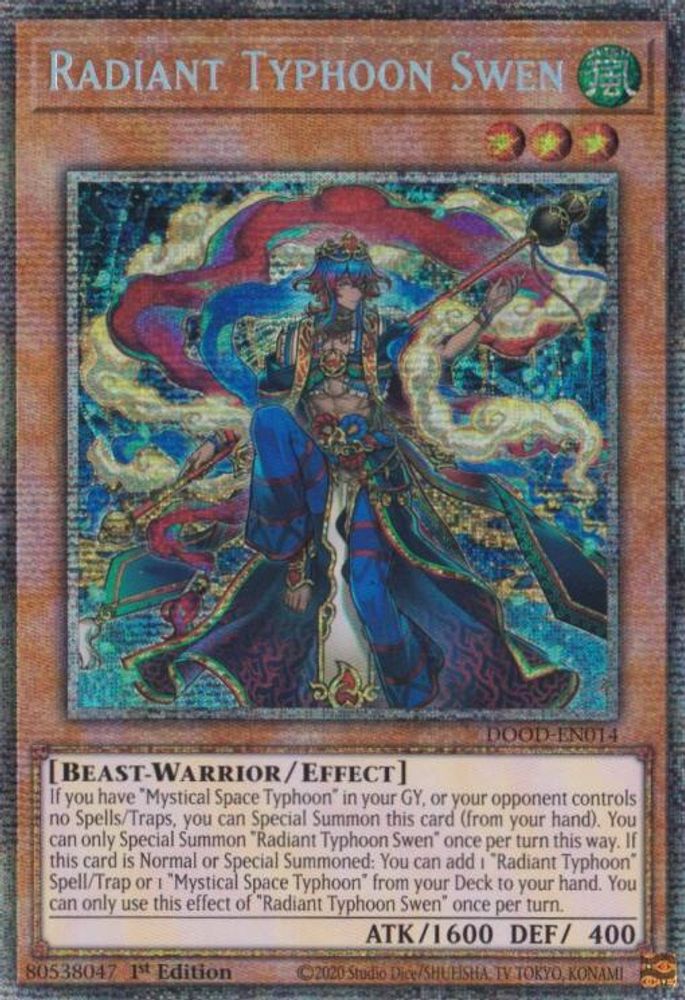 Radiant Typhoon Swen (Starlight Rare) (DOOD-EN014) - Starlight Rare
