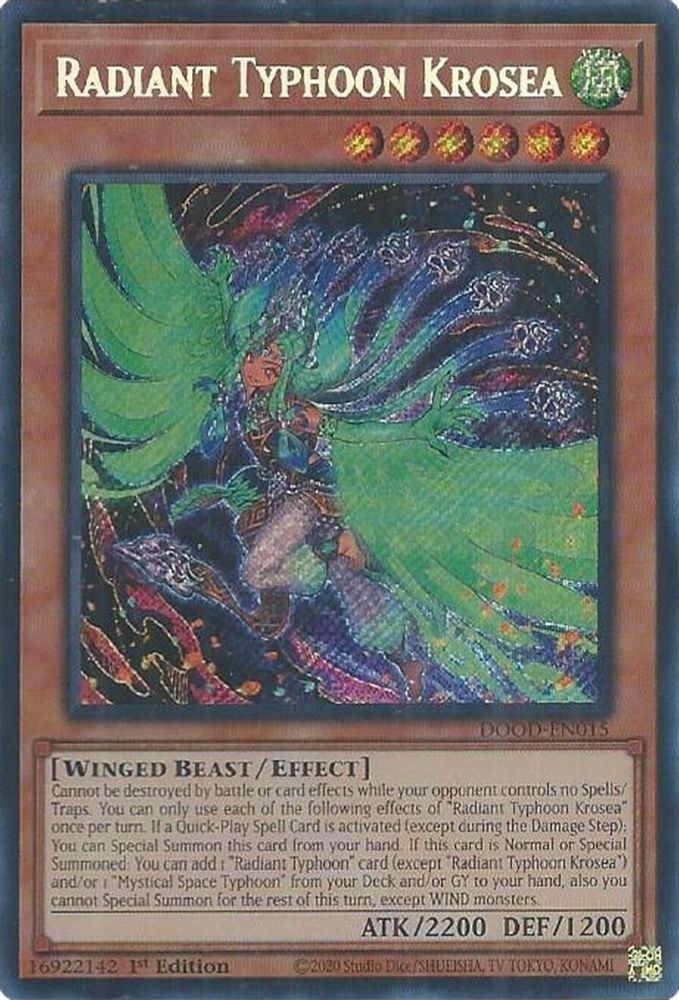 Radiant Typhoon Krosea (DOOD-EN015) - Secret Rare