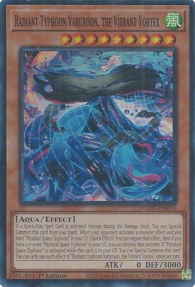 Radiant Typhoon Varuroon, the Vibrant Vortex (DOOD-EN016) - Super Rare