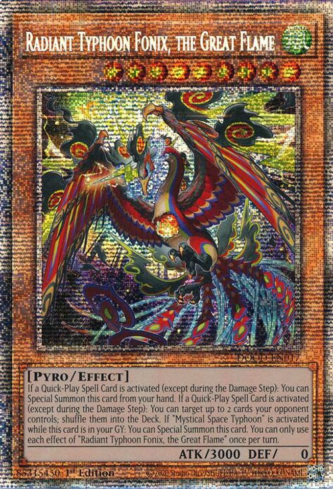 Radiant Typhoon Fonix, the Great Flame (Starlight Rare) (DOOD-EN017) - Starlight Rare