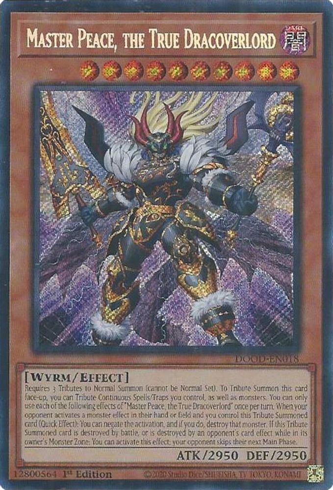 Master Peace, the True Dracoverlord (DOOD-EN018) - Secret Rare