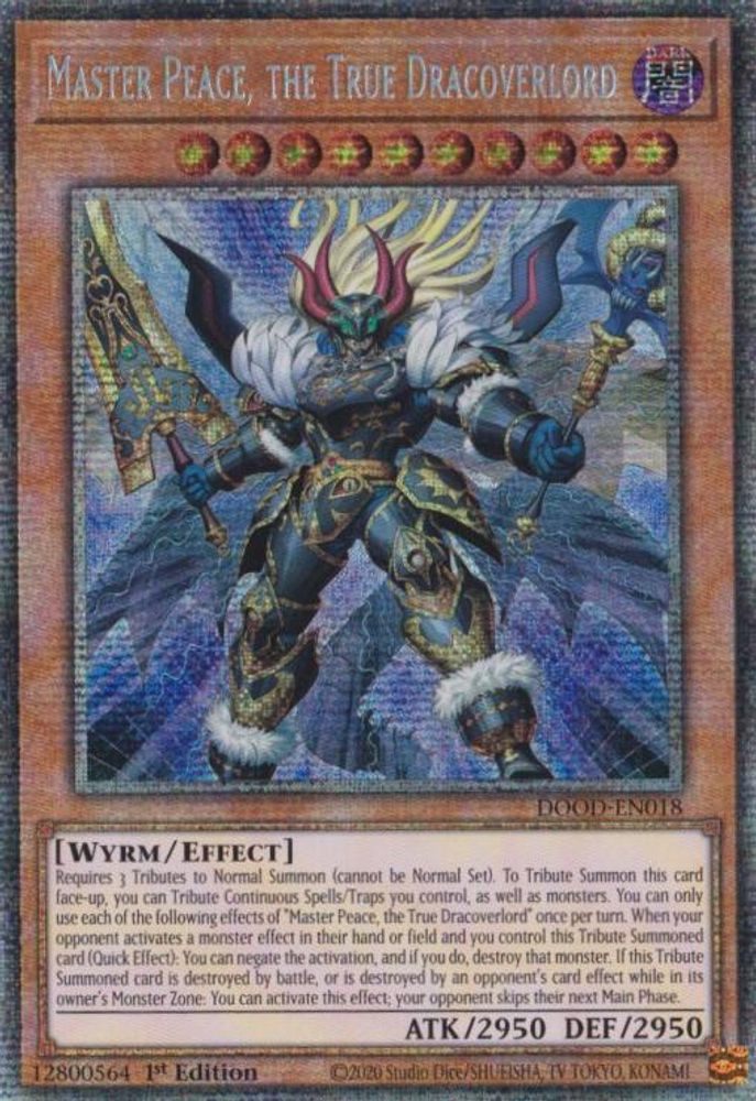 Master Peace, the True Dracoverlord (Starlight Rare) (DOOD-EN018) - Starlight Rare