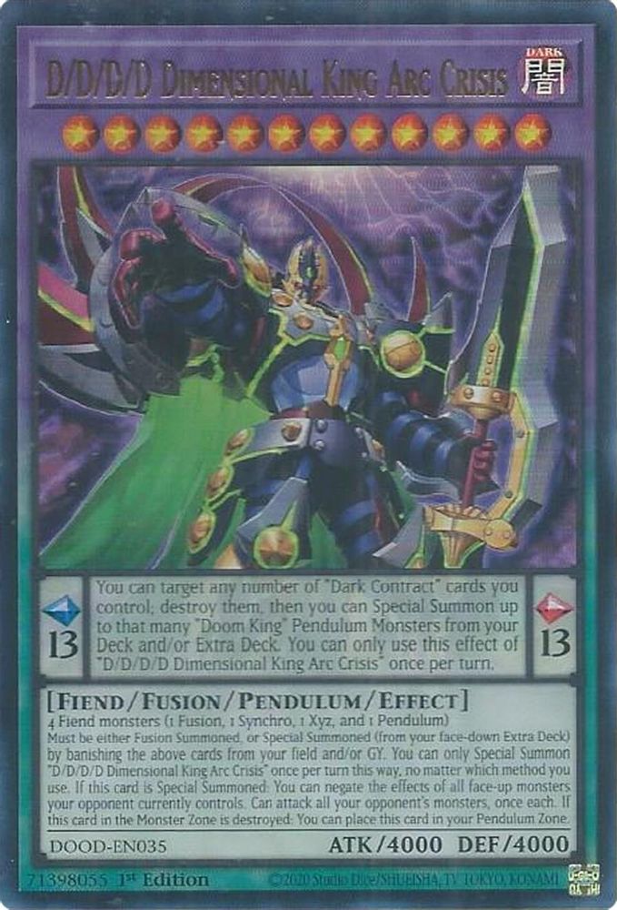 D/D/D/D Dimensional King Arc Crisis (DOOD-EN035) - Ultra Rare