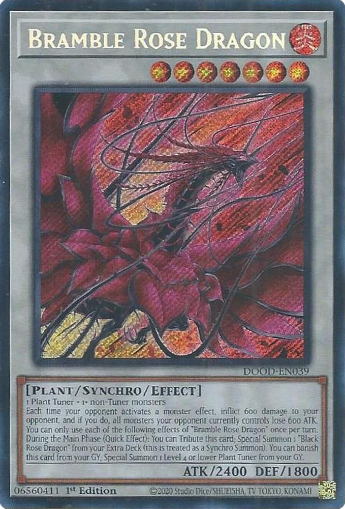 Bramble Rose Dragon (DOOD-EN039) - Secret Rare