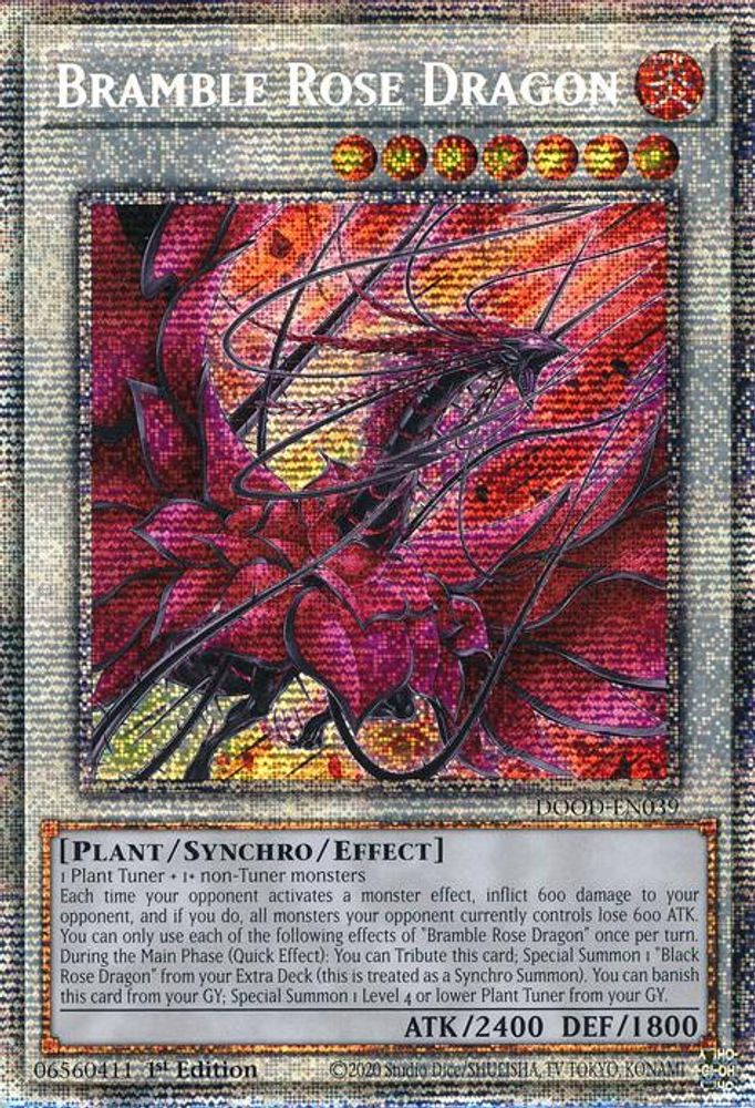 Bramble Rose Dragon (Starlight Rare) (DOOD-EN039) - Starlight Rare