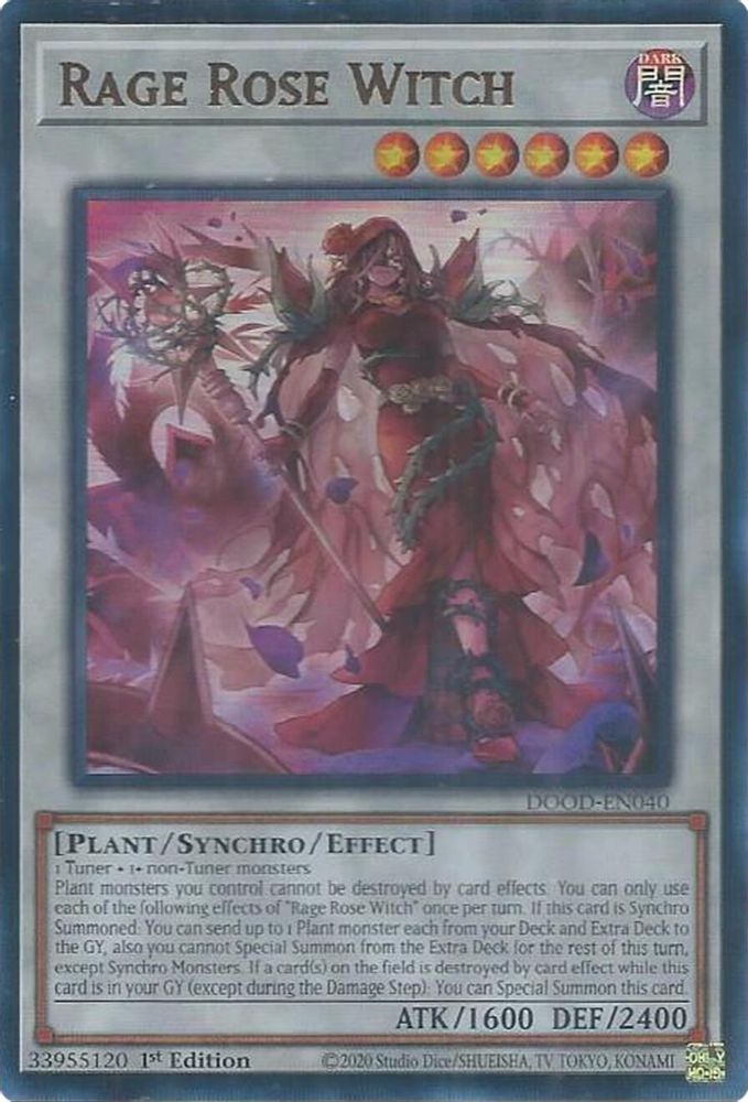Rage Rose Witch (DOOD-EN040) - Ultra Rare