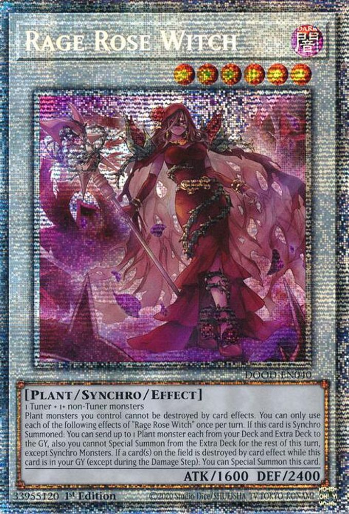 Rage Rose Witch (Starlight Rare) (DOOD-EN040) - Starlight Rare