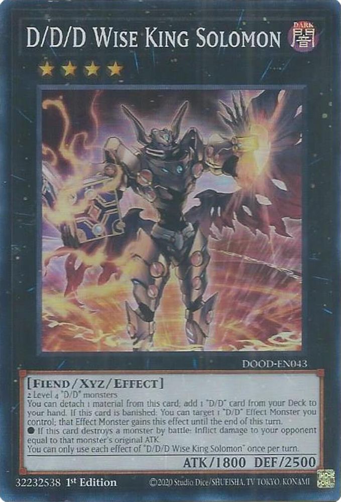 D/D/D Wise King Solomon (DOOD-EN043) - Super Rare