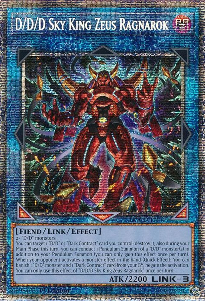 D/D/D Sky King Zeus Ragnarok (Starlight Rare) (DOOD-EN049) - Starlight Rare