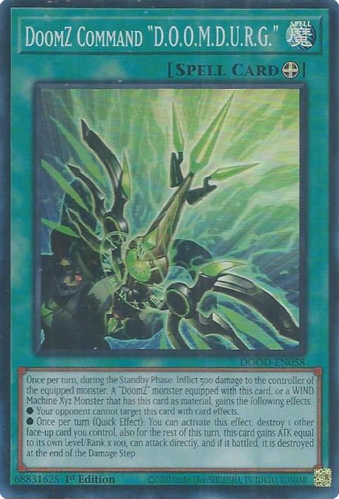DoomZ Command "D.O.O.M.D.U.R.G." (DOOD-EN058) - Super Rare
