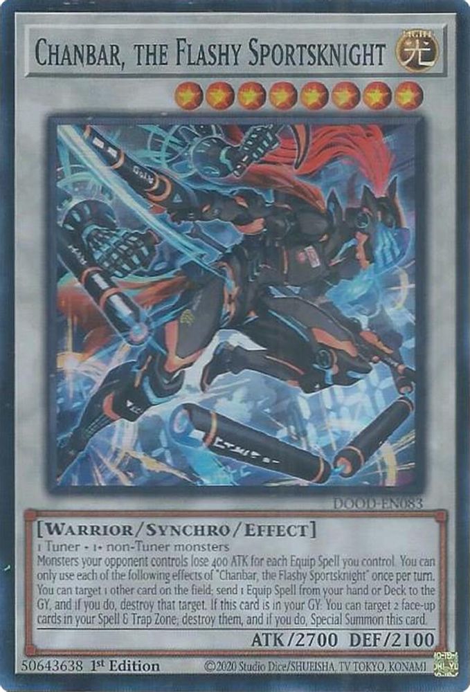 Chanbar, the Flashy Sportsknight (DOOD-EN083) - Super Rare