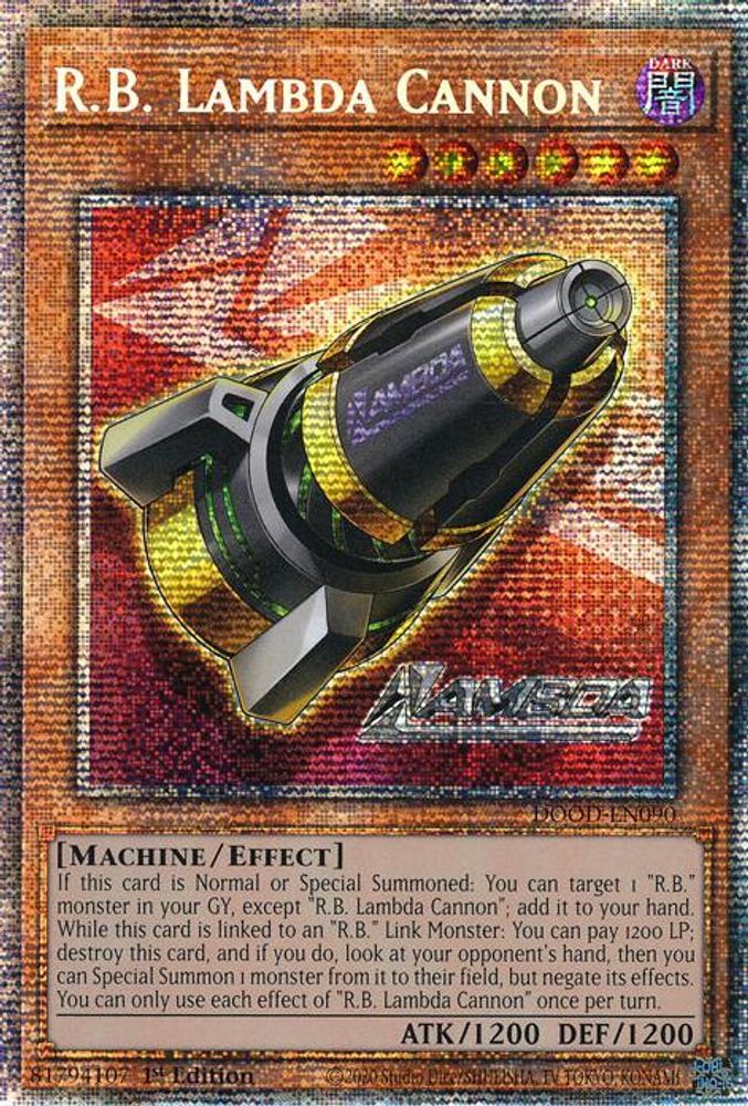 R.B. Lambda Cannon (Starlight Rare) (DOOD-EN090) - Starlight Rare