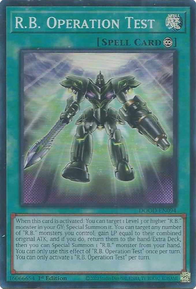 R.B. Operation Test (DOOD-EN094) - Super Rare