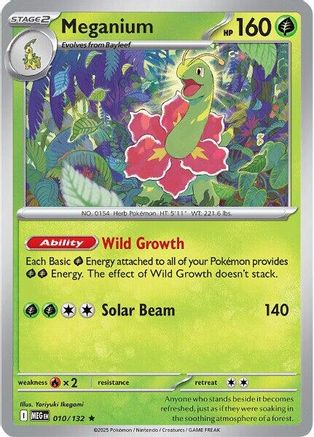 Meganium 010  - Reverse Holofoil - Rare