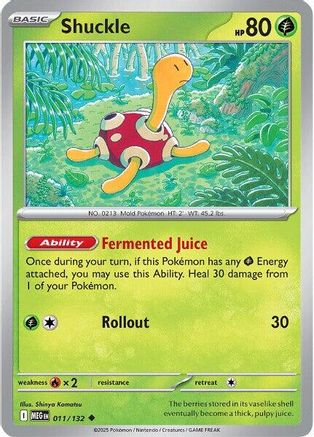 Shuckle 011/132  - Reverse Holofoil - Uncommon