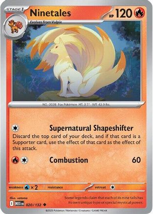 Ninetales 020  - Reverse Holofoil - Uncommon