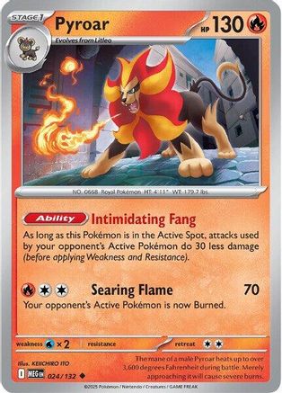 Pyroar 024  - Reverse Holofoil - Uncommon