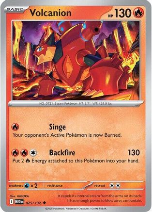 Volcanion 025  - Reverse Holofoil - Uncommon