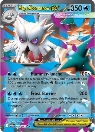 Mega Abomasnow ex 036/132  - Holofoil - Double Rare