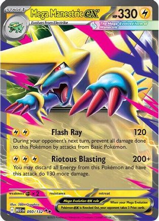Mega Manectric ex 050/132  - Holofoil - Double Rare