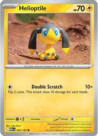 Helioptile 052/132  - Reverse Holofoil - Common