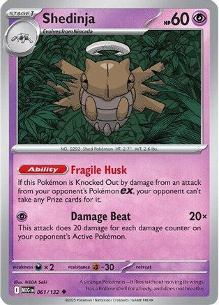 Shedinja 061/132  - Reverse Holofoil - Uncommon