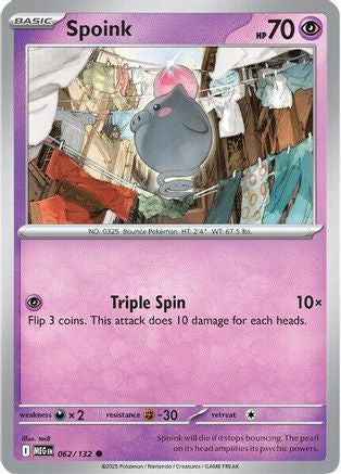Spoink 062  - Reverse Holofoil - Common