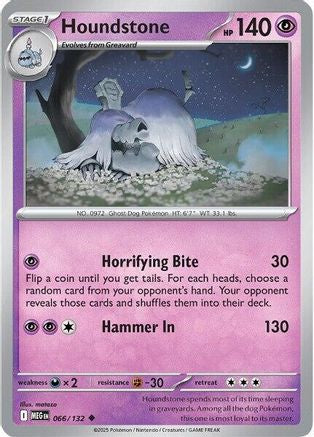 Houndstone 066/132  - Reverse Holofoil - Uncommon