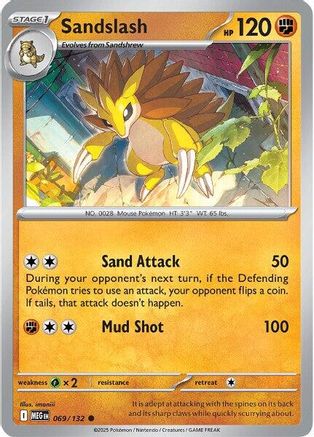 Sandslash 069  - Reverse Holofoil - Common