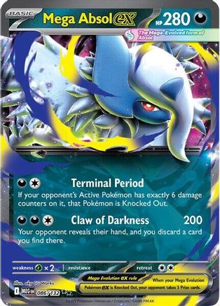 Mega Absol ex 086/132  - Holofoil - Double Rare