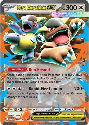Mega Kangaskhan ex 104/132  - Holofoil - Double Rare