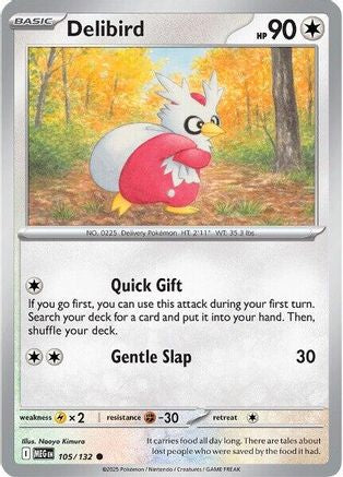 Delibird 105/132  - Reverse Holofoil - Common