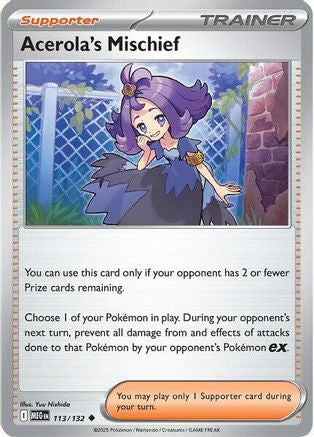 Acerola's Mischief 113/132  - Reverse Holofoil - Uncommon