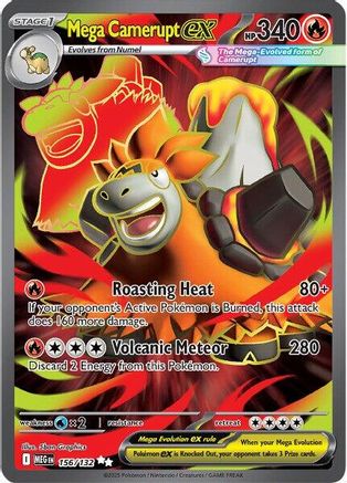 Mega Camerupt ex 156/132  - Holofoil - Ultra Rare