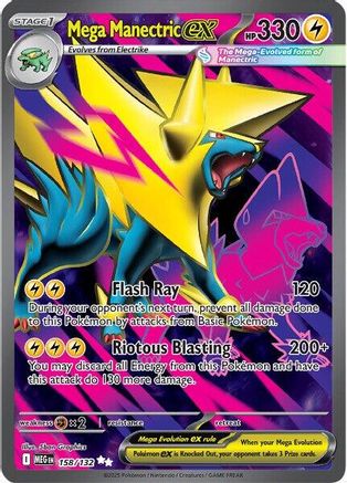 Mega Manectric ex 158/132  - Holofoil - Ultra Rare
