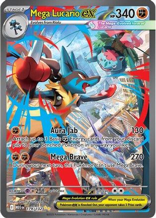 Mega Lucario ex 179/132  - Holofoil - Special Illustration Rare
