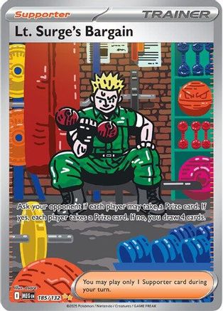 Lt. Surge's Bargain - 185/132 185 - ME01 Mega Evolution Holofoil