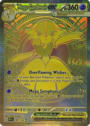 Mega Gardevoir ex 187/132  - Holofoil - Mega Hyper Rare