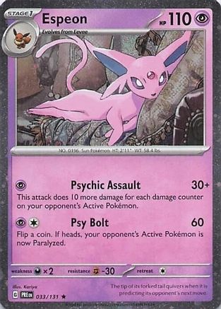 Espeon (Cosmos Holo) 033/131  - Holofoil - Rare