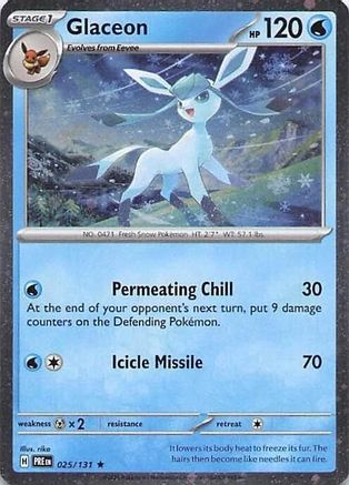 Glaceon (Cosmos Holo) 025/131  - Holofoil - Rare