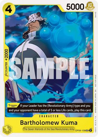 Bartholomew Kuma (Tournament Pack 2025 Vol. 4) (OP09-108) - Uncommon