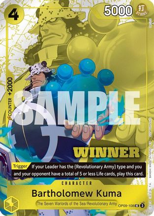 Bartholomew Kuma (Winner Pack 2025 Vol. 4) (OP09-108) - Uncommon