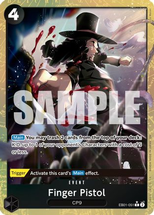 Finger Pistol (Alternate Art) (EB01-051) - Rare
